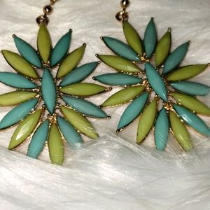NWT Blue and Green multifaceted earrings